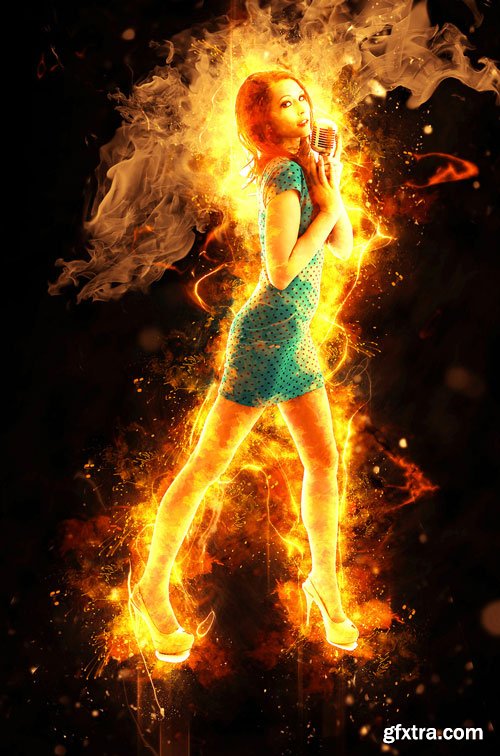 GraphicRiver - Fire Photoshop Action - 16479230