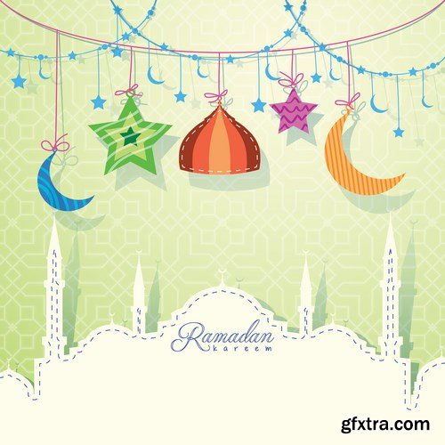 Eid Mubarak Papercut Style 3 - 48 EPS