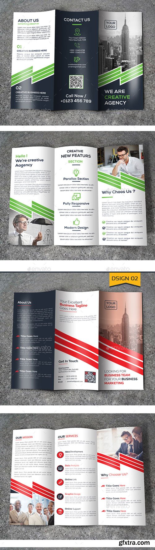 GraphicRiver - Tri-fold Bundle_2 in 1 - 16440134