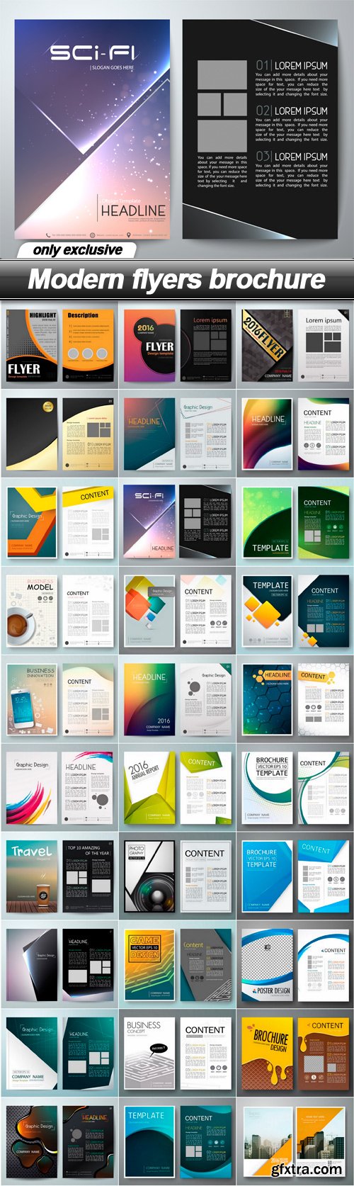 Modern flyers brochure - 30 EPS