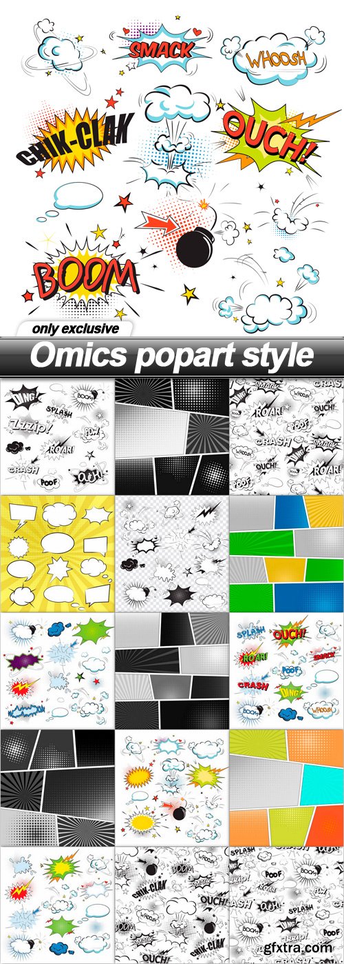 Omics popart style - 16 EPS