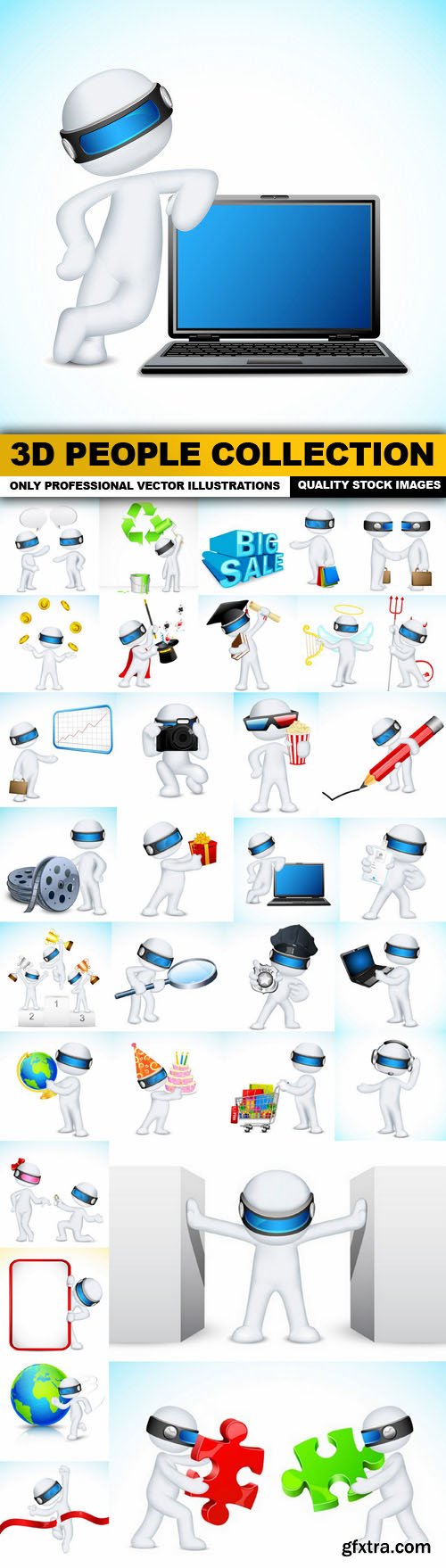 3D People Collection - 30 Vector