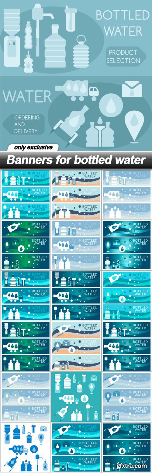 Banners for bottled water - 19 EPS