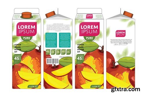 Template Packaging Design Passion Fruit Juice - 18xEPS