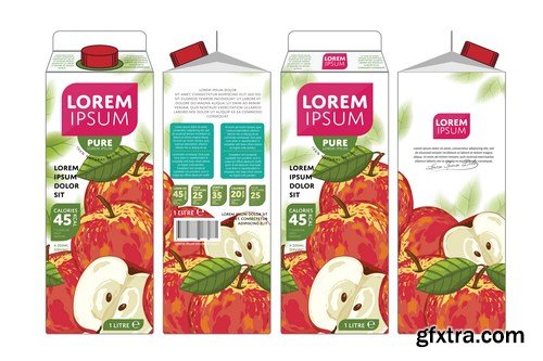 Template Packaging Design Passion Fruit Juice - 18xEPS