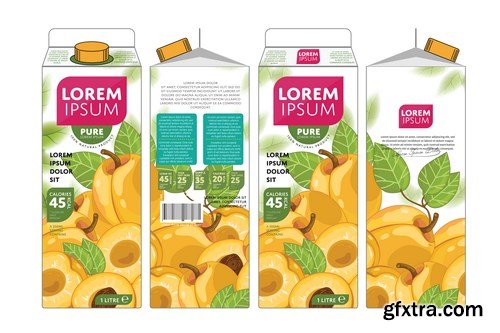 Template Packaging Design Passion Fruit Juice - 18xEPS