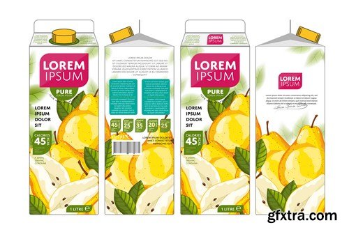 Template Packaging Design Passion Fruit Juice - 18xEPS