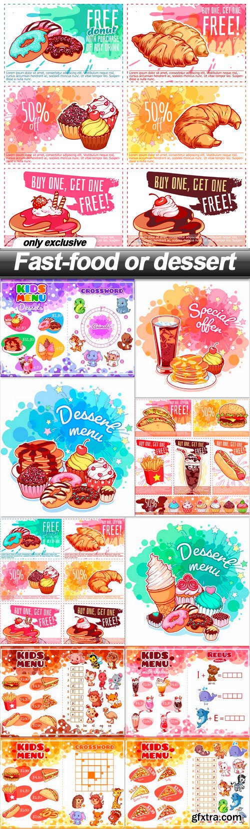 Fast-food or dessert - 10 EPS