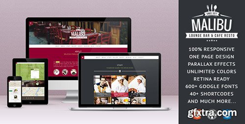 ThemeForest - Malibu v1.1 - One Page Lounge Bar & Cafe Resto WP Theme - 8332937