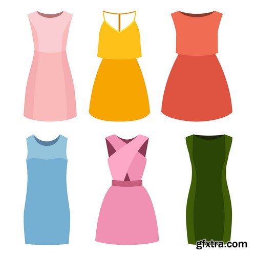 Different styles of dresses-7xEPS