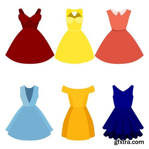 Different styles of dresses-7xEPS