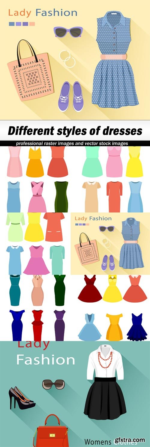 Different styles of dresses-7xEPS