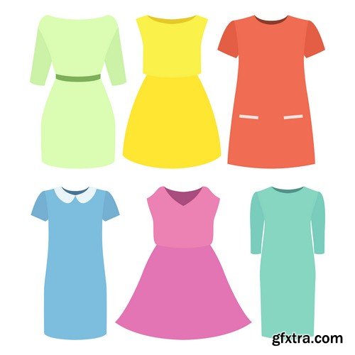 Different styles of dresses-7xEPS