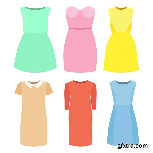 Different styles of dresses-7xEPS