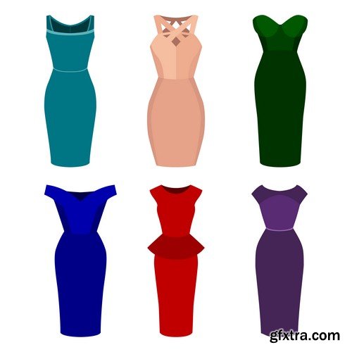 Different styles of dresses-7xEPS