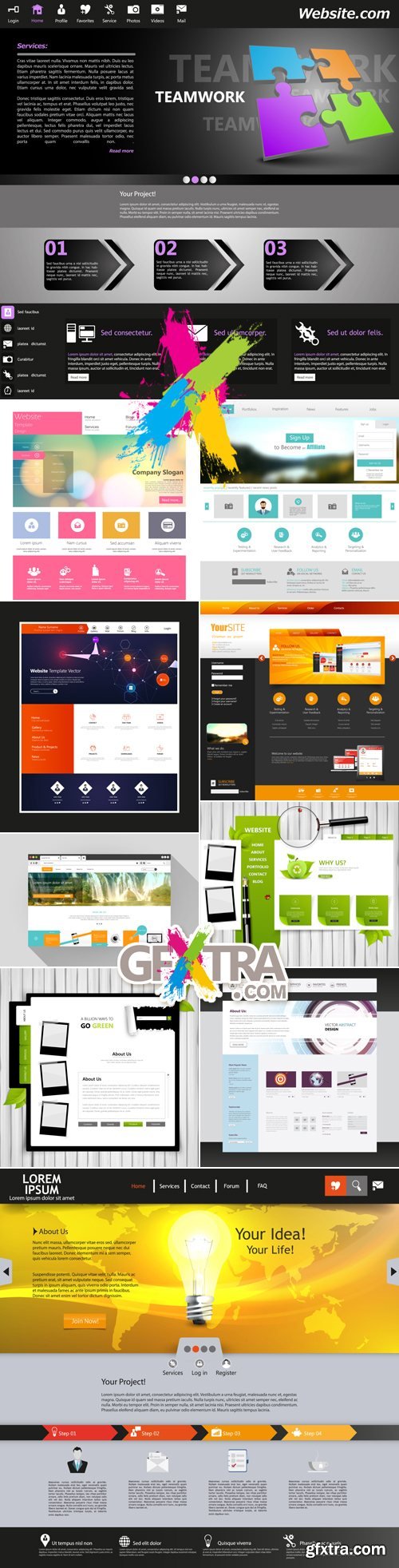 Modern Website Templates Vector 3