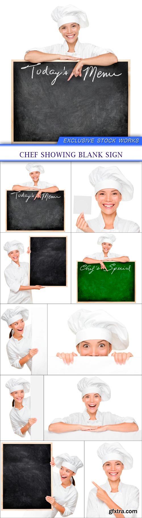 Chef showing blank sign 10X JPEG