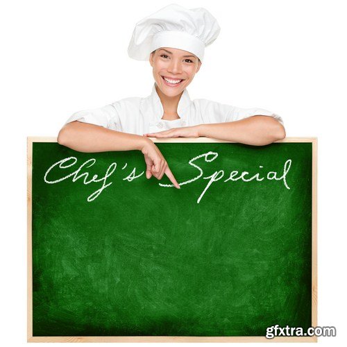 Chef showing blank sign 10X JPEG