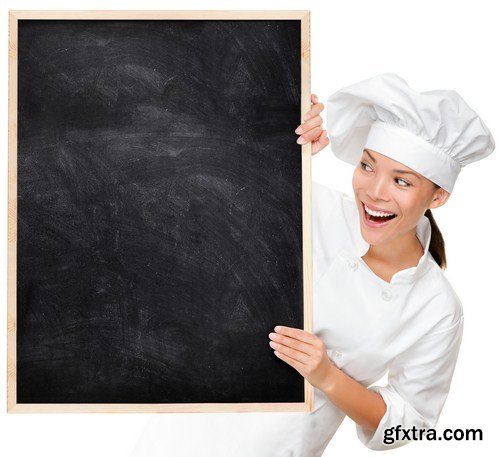 Chef showing blank sign 10X JPEG