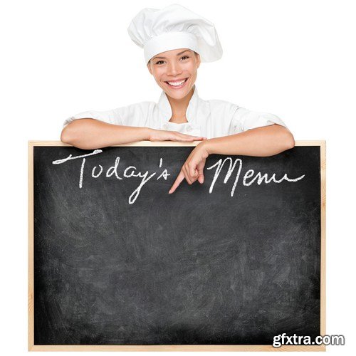 Chef showing blank sign 10X JPEG