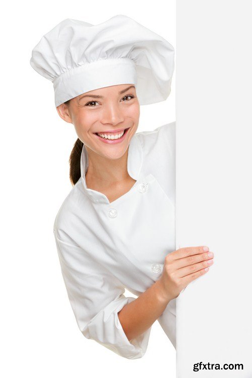 Chef showing blank sign 10X JPEG