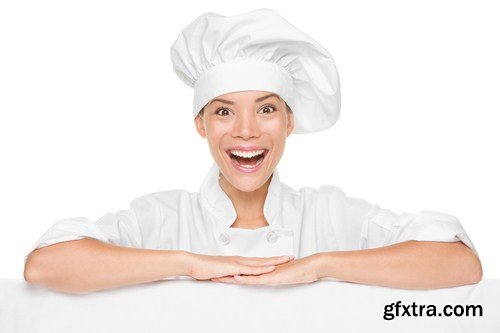 Chef showing blank sign 10X JPEG