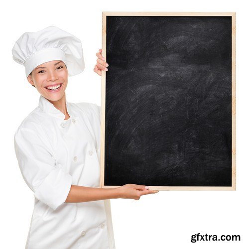 Chef showing blank sign 10X JPEG