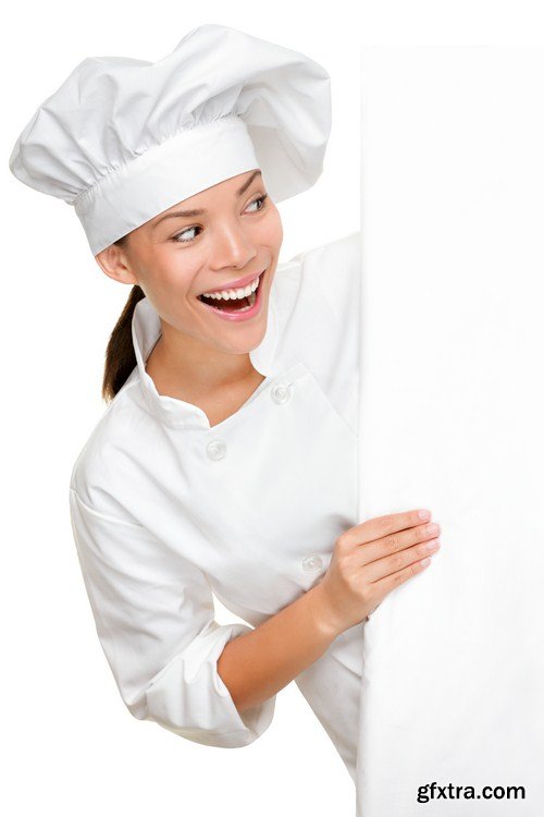 Chef showing blank sign 10X JPEG