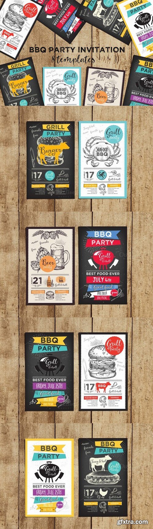 CM - BBQ Party Invitation, 8 templates 717664