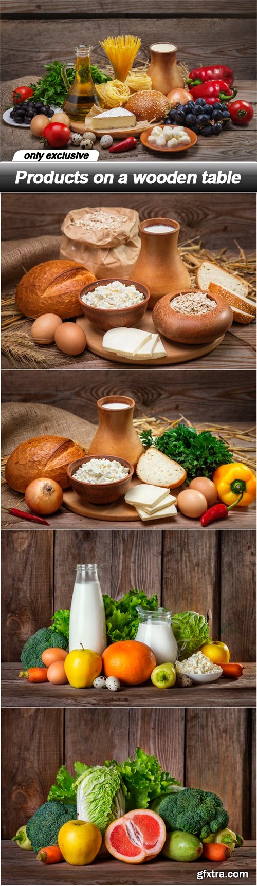 Products on a wooden table - 5 UHQ JPEG