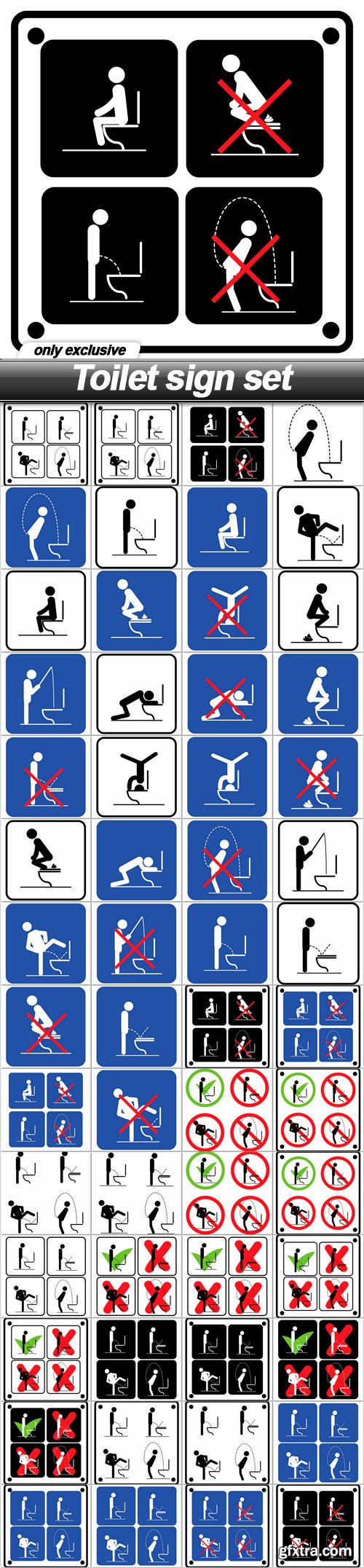 Toilet sign set - 109 EPS