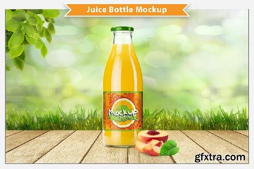 CreativeMarket Juice Bottle Mockup 660286