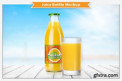 CreativeMarket Juice Bottle Mockup 660286