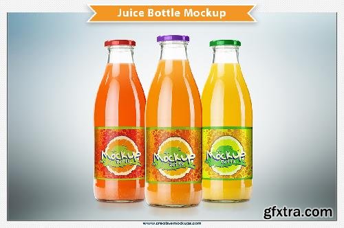 CreativeMarket Juice Bottle Mockup 660286