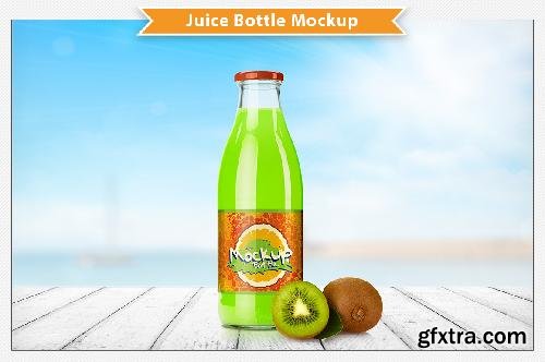 CreativeMarket Juice Bottle Mockup 660286