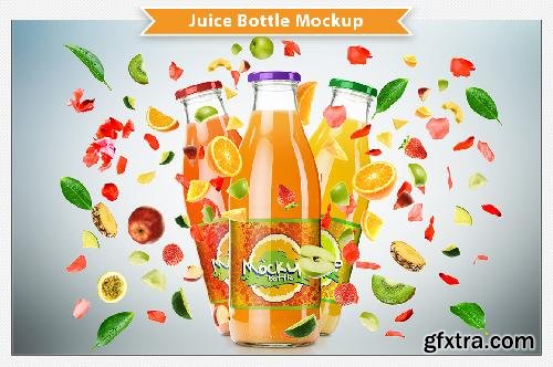 CreativeMarket Juice Bottle Mockup 660286