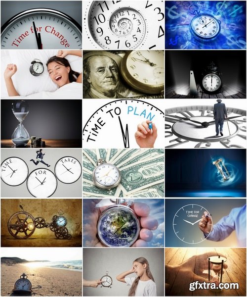 Collection time conceptual illustration of a clock dial is 25 HQ Jpeg