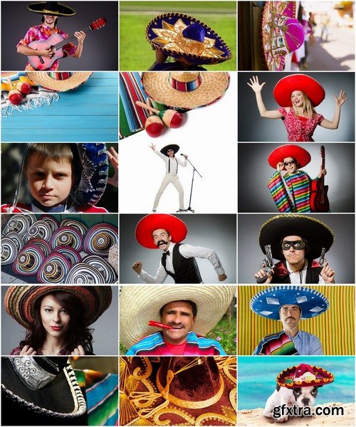 Collection sombrero hat headdress ethnic clothing 25 HQ Jpeg