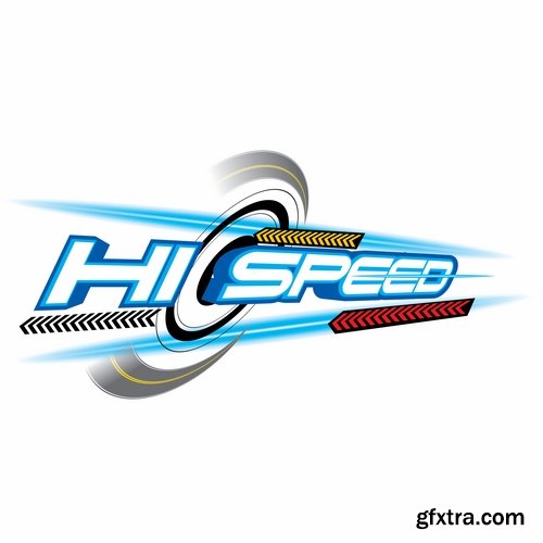 Collection speed picture vector logo illustration of the business campaign 41-25 Eps