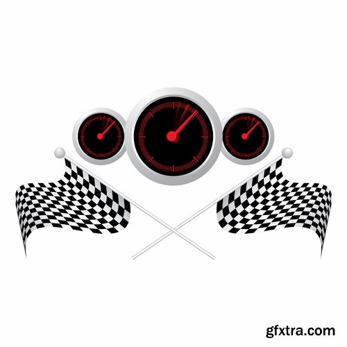 Collection speed picture vector logo illustration of the business campaign 41-25 Eps