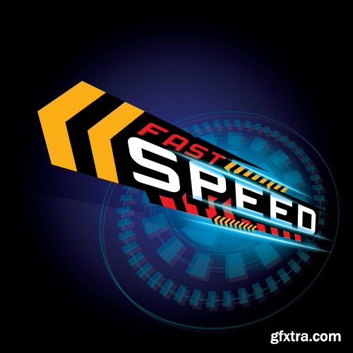 Collection speed picture vector logo illustration of the business campaign 41-25 Eps