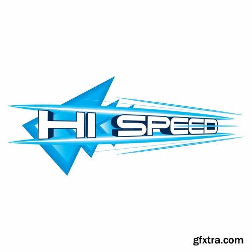 Collection speed picture vector logo illustration of the business campaign 41-25 Eps