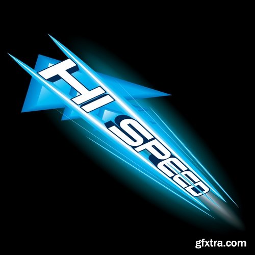 Collection speed picture vector logo illustration of the business campaign 41-25 Eps