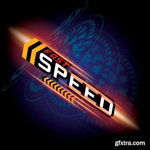 Collection speed picture vector logo illustration of the business campaign 41-25 Eps