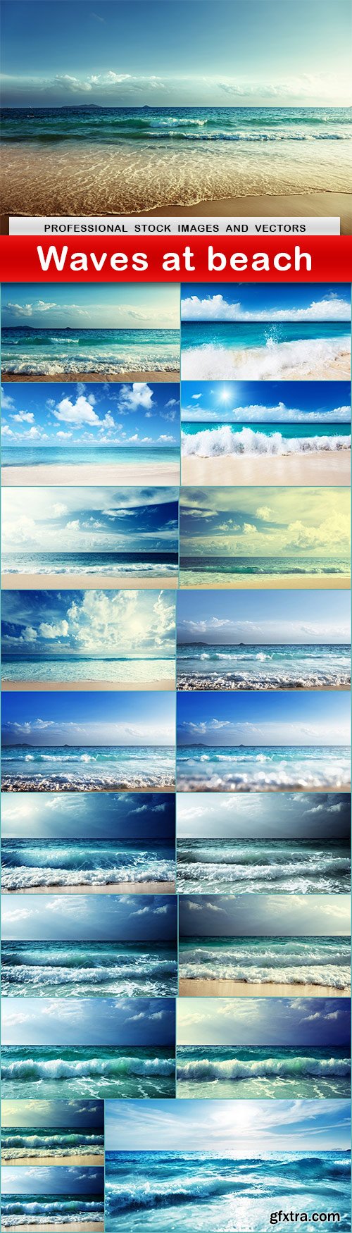 Waves at beach - 20 UHQ JPEG