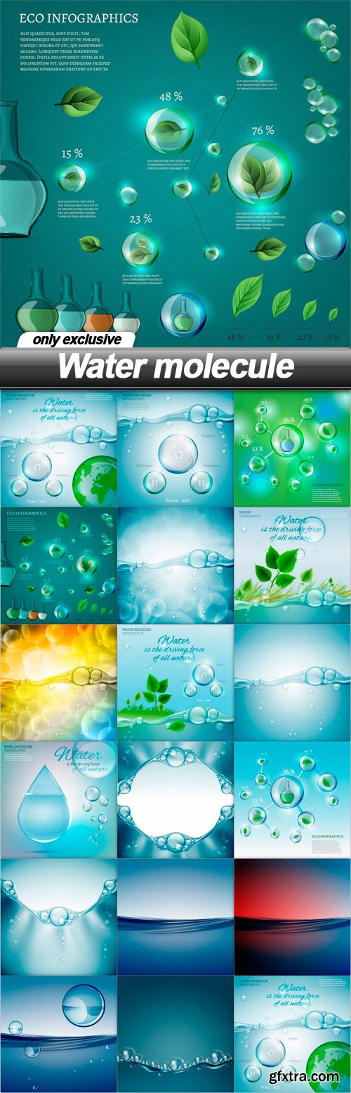 Water molecule - 17 EPS