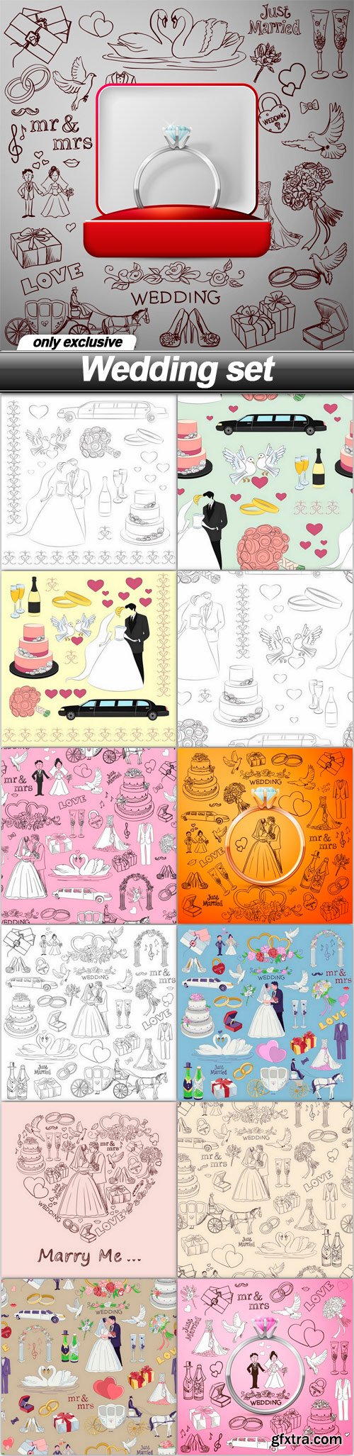 Wedding set - 13 EPS