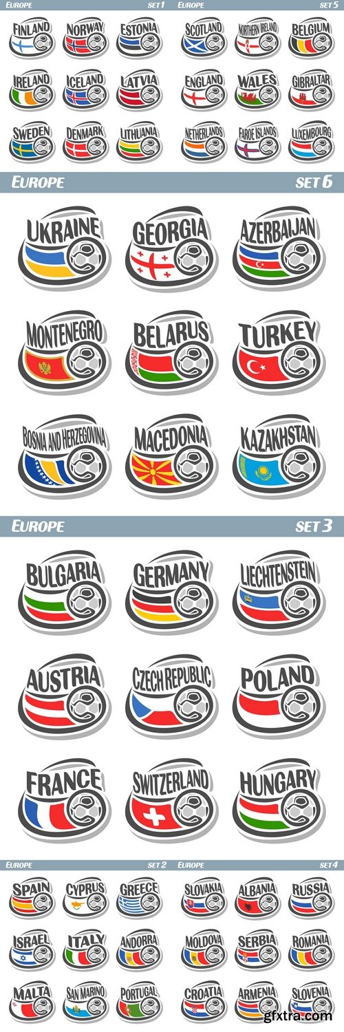 Vector logo for European football