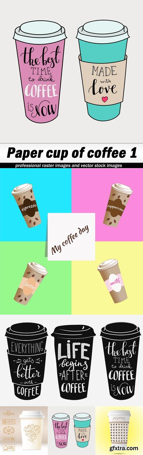 Paper cup of coffee 1-5xEPS