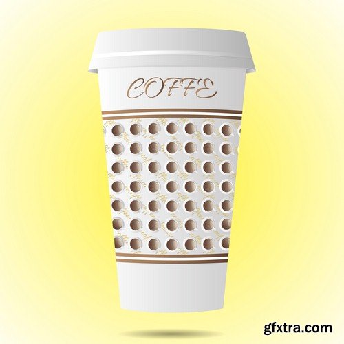 Paper cup of coffee 1-5xEPS